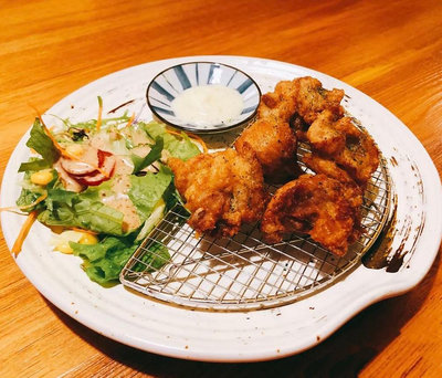 日本料理陶瓷餐具炸豬排碟304不銹鋼烤網天婦羅碟子烤肉魚盤創意