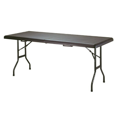 【OA批發工廠】2.5*6台尺 黑色 環保塑鋼折合桌 HDPE 會議桌 學生桌 工作桌 上課桌 摺疊桌 員工餐廳用桌