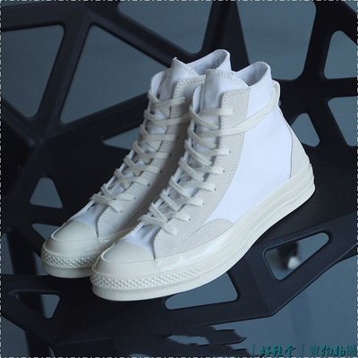 『好鞋堂』1018 原廠硫化匡威 Converse 聯名Fog 三星標1970S 帆布和麂皮的拼接解構 帆布鞋灰白