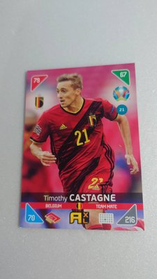 EURO 2020 - KICK-OFF 2021比利時足球明星TIMOTHY CASTAGNE少見一張~10元起標