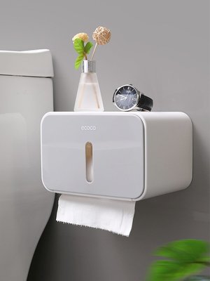 Vinne潮品精選衛生間廁所用紙巾盒創意壁掛式防水免打孔置物架卷紙抽紙盒