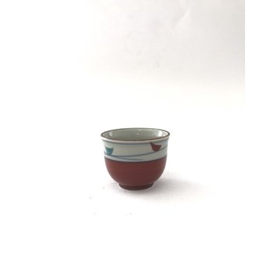 東昇瓷器餐具=日本進口有田燒清秀小茶杯 紅