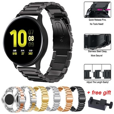 適用於 Samsung galaxy watch Active 2 44mm 40mm 不銹鋼錶帶手鍊錶帶 Active