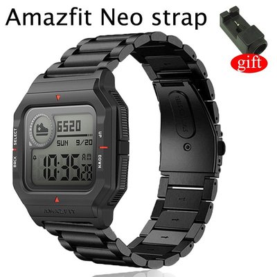 XIAOMI 小米 Amazfit Neo 智能手錶帶 不銹鋼可調節 腕帶