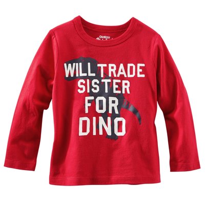 【安琪拉 美國童裝】Oshkosh 紅色恐龍造型T恤上衣, 另有Gymboree