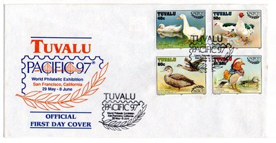 【流動郵幣世界】吐瓦魯1997年和平日(野雁圖)郵票首日封
