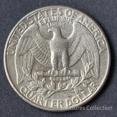 包郵 美國25美分華盛頓老鷹24mm美洲外國硬幣錢幣外幣收藏紀念幣