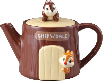 迪士尼Disney《現貨》奇奇蒂蒂 森林小屋 立體陶瓷茶壺~日本正品~心心小舖