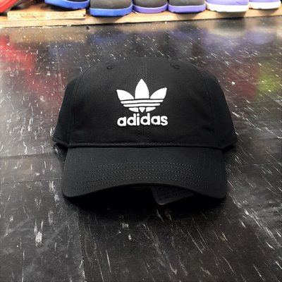 售完 adidas TREFOIL CAP 三葉草 老帽 帽子 鴨舌帽 棒球帽 黑色 黑白 LOGO 經典 BK7277