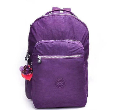 小Z代購#Kipling 猴子包 紫色 電腦包 旅行 登山 多用拉鍊款輕量雙肩後背包 大款  防水