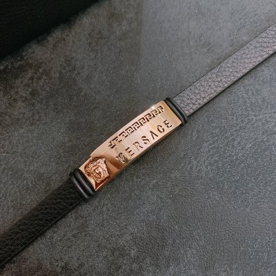 免稅專櫃正品 Versace 范思哲 杜美莎標誌手鍊 帥氣酷炫 男生手鍊