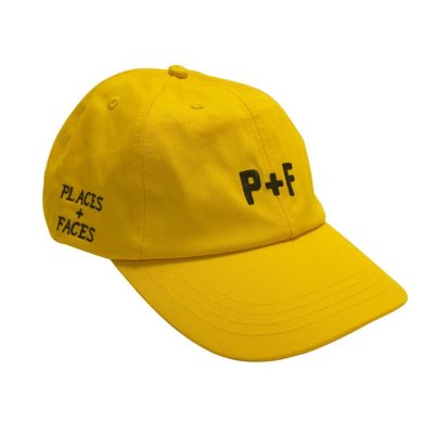 Places + Faces P+F Cap 經典刺繡 OG老帽 棒球帽 90s 男女皆可戴 黃色 現貨【BoXhit】