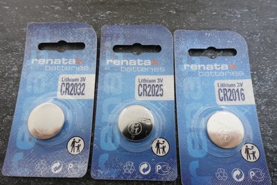 swiss brand瑞士品牌RENATA 3v手錶鋰電池 0汞汽車遙控器血糖機cr2016 cr2025 cr2032