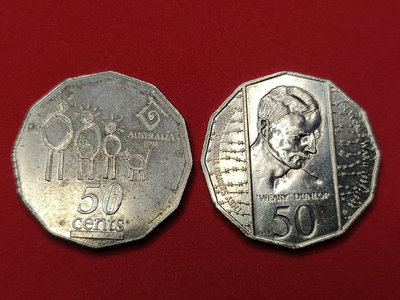 【二手】 澳大利亞 1994年1995年 50分 紀念幣 32mm2460 錢幣 硬幣 紀念幣【明月軒】