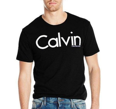 【美麗小舖】全新真品 Calvin Klein CK 黑色 男 T恤 短袖 短T-Shirt 素T 圓領~C15860