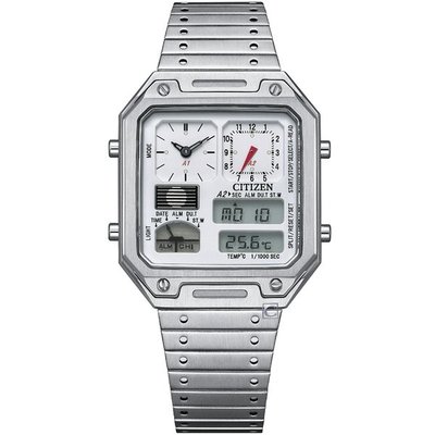 CITIZEN星辰 Chronograph 80年代復古計時電子腕錶-JG2120-65A
