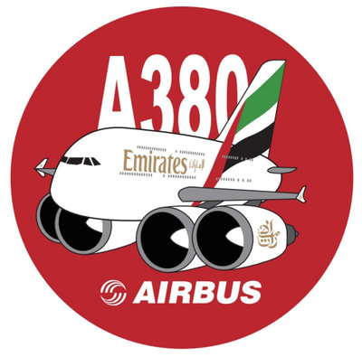 RBF現貨 EMIRATES A380 7CM STICKER 貼紙 S-C-380-EK