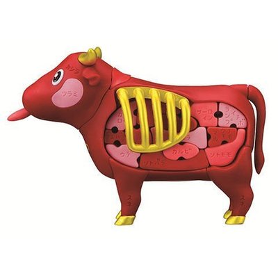 特賣-MegaHouse MH 福牛燒肉 烤肉 3D立體拼圖 模型 動物解剖默認最小規格價錢  其它規格請諮詢客服