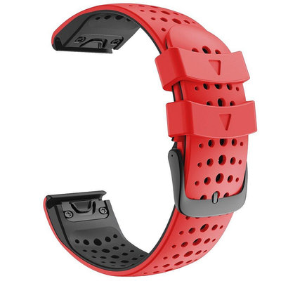 Garmin Watch lnstinct Approach S62 S60 錶帶 22mm 雙色矽膠 客制化 替換錶鍊-台北之家