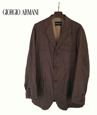 GIORGIO ARMANI 最頂級系列 亞麻 棉西裝外套 prada lv bv