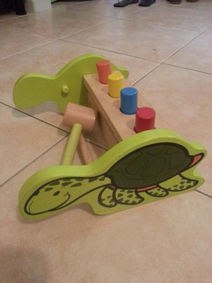 德國Hape愛傑卡 小寶寶海龜敲敲樂 益智遊戲 木頭玩具