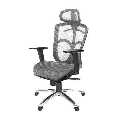 GXG 高背全網 電腦椅 (鋁腳/2D升降扶手) 型號091 LUA2