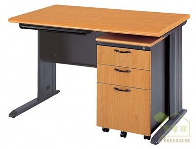 [ 家事達 ] 台灣OA-265-13 SCD 木紋深灰腳鐵製辦公桌組(120*70*高74cm) 特價