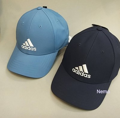 ADIDAS 吸濕排汗 透氣 防曬 棒球帽 帽子 可調後扣 GE0759 深藍色 HD7240 天空藍