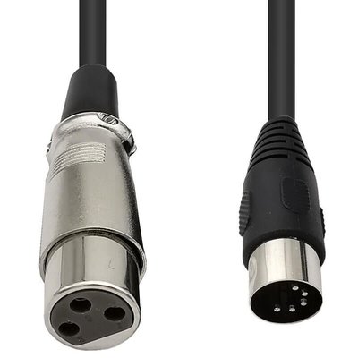 【臺灣公司-保固】大DIN 5Pin 轉XLR卡儂公母音頻連接線 DI to XLR Adapter C