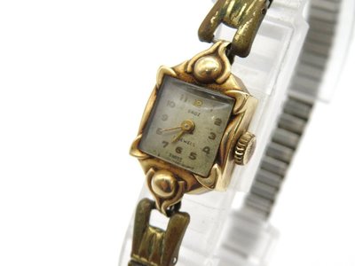 【精品廉售/手錶】瑞士名錶DROZ 14K金(純14K,非包金,超值)21石手動上鍊機械女腕錶*少見古董高端靓款*佳品