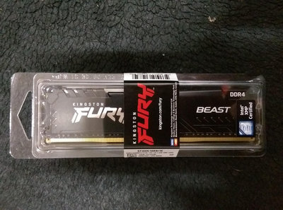 全新未拆封，金士頓 FURY Beast 獸獵者 DDR4 3200 16GB 桌上型超頻記憶體 現貨