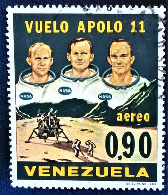 [QBo小賣場]委內瑞拉 1969 NASA 阿波羅11號主題郵票 1枚 #4677