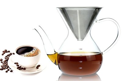 【Kuky咖啡館】咖啡壺 手沖咖啡不銹鋼濾網耐高溫玻璃套裝家用玻璃滴漏壺 A0017
