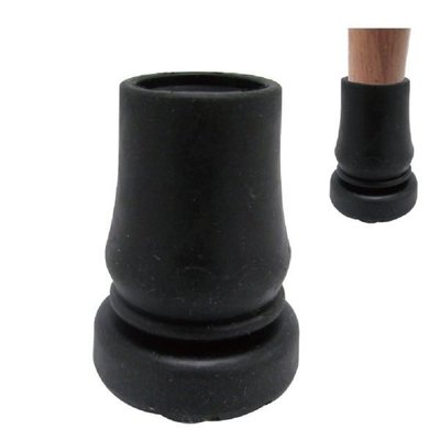 橡膠腳套 腳墊 - 1個入 圓形腳套 孔徑1.75cm 高5.16cm 黑色 拐杖或助行器使用 [ZHCN1758]
