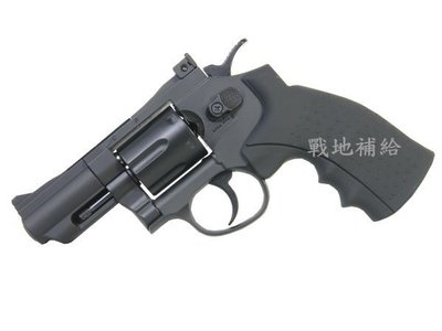 【戰地補給】台灣製華山FS-1002黑色2.5吋可調初速CO2左輪手槍(附贈填彈器及魚骨還有彈殼6顆)