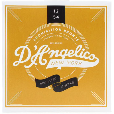 《民風樂府》DAngelico Prohibition Bronze 12-54 木吉他弦 85/15混銅材質 公司貨