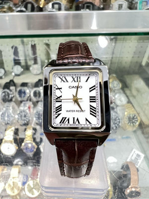 【金台鐘錶】CASIO 卡西歐 LTP-V007L-7B2 皮帶 方形 (女錶) (哈韓) 必備(金指針x羅馬面)
