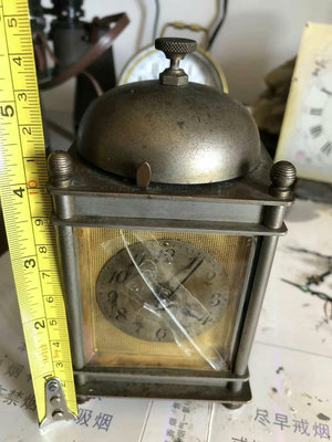 【二手】日本回流燈籠機械鐘表機械鬧鐘20998【厚道古玩】古董 老貨 擺件