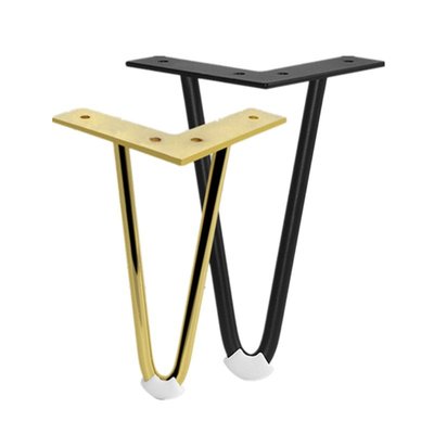 * 4 件桌腳沙發床腿鐵家具腿更換 (金色 / 黑色)-新款221015