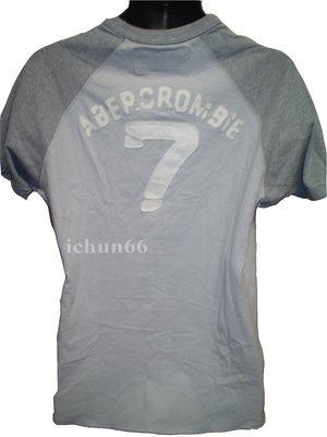 全新 AF A&F Abercrombie & Fitch 男 短袖 T恤 T-shirt 棒球 上衣 純棉 No7 S