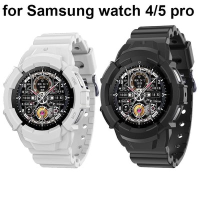 堅固錶帶,帶錶殼,兼容三星 Galaxy Watch 5 Pro 45MM/Galaxy Watch 5 4 40 44
