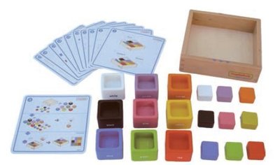 【劍聲幼教拍賣】【顏色與形狀配對組-正方形】兒童玩具、教具、幼稚園、托兒所 、益智、拼圖