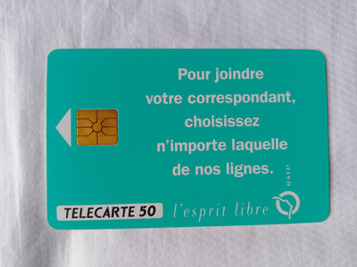 收藏電話卡 RATP L'esprit libre 法國歐洲