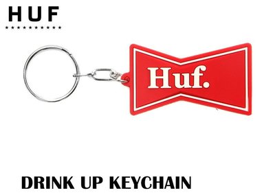 【超搶手】 全新正品 最新款 HUF DRINK UP KEYCHAIN 字體 鑰匙圈 紅色