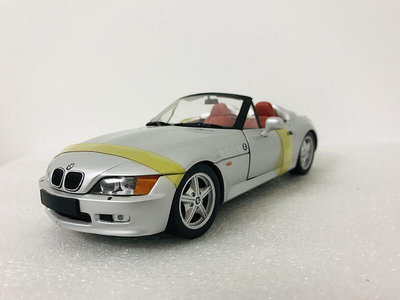 118 UT BMW Z3 roadster 1996 寶馬敞篷跑車 合金汽車模型 銀色