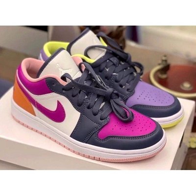 【正品】Air Jordan 1 Low Purple Magenta DJ4342-400 AJ1 鴛鴦慢跑鞋
