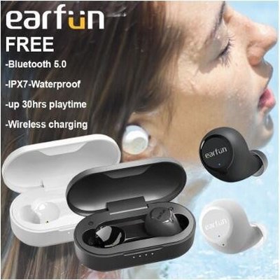 |鴻韻樂器美國 EarFun Free TW100 防水運動型 真無線藍牙耳機 藍牙耳機 藍芽耳機 無線耳機 IPX7