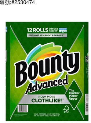 Bounty 隨意撕特級廚房紙巾 101張X12捲-吉兒好市多COSTCO線上代購