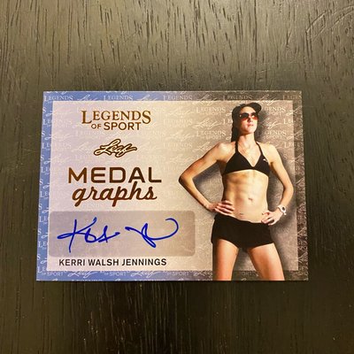 2015 Leaf Legends of Sport Medal Graphs Kerri Walsh Jennings 美國沙灘排球 冠軍選手 親簽卡片