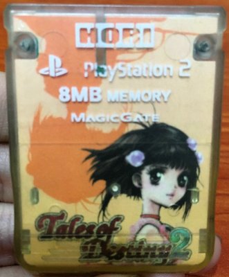 幸運小兔 PS2記憶卡 PS2 時空幻境 命運傳奇2 日本製 HORI 記憶卡 8M TALES OF DESTINY
